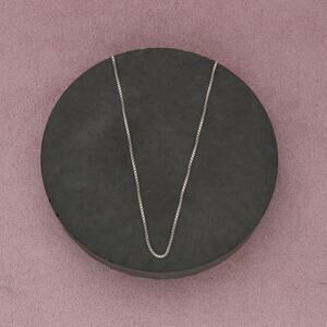 sterling silver italy 1mm box chain necklace size 30in